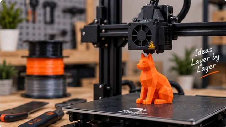 FDM 3D printer in a workshop